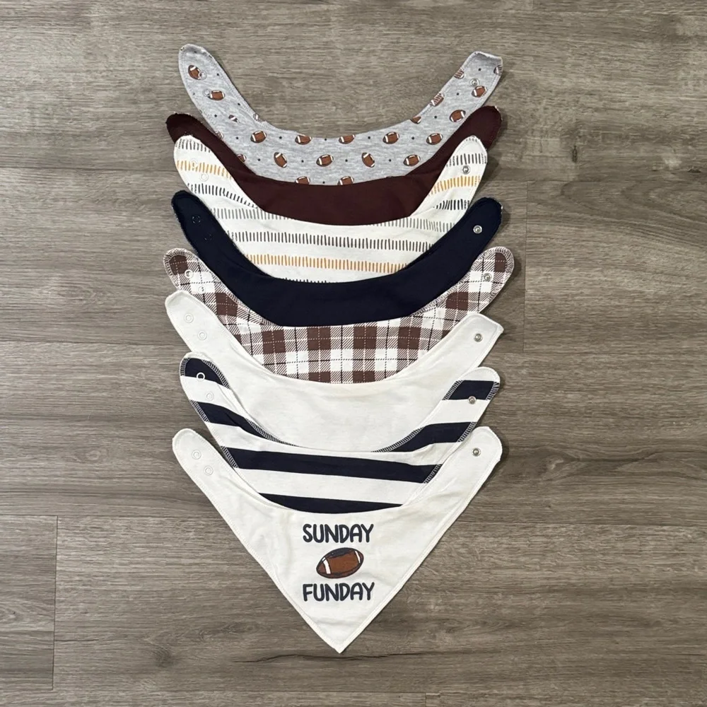 Modern Baby Football Bandana Bib Bundle
